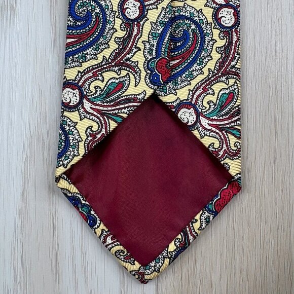 Polo By Ralph Lauren Mens Multicolor Paisley Print Designer Board Tie 58x35 In - Picture 7 of 13